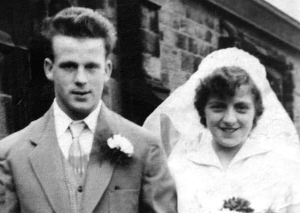 Newspaper: Pontefract & Castleford Express.
Story: Terence and Jean Walters from Featherstone celebrate thier Diamond wedding anniversary.
COPY OF ORIGINAL WEDDING DAY PICTURE - NOT FOR RESALE
Photo copy date: 15/12/15
Picture Ref: AB568a1215