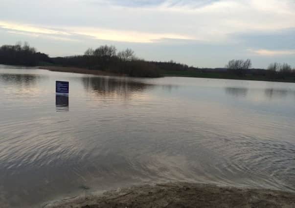 Flooding at Pugneys Country Park. Photo by @s_mowbray