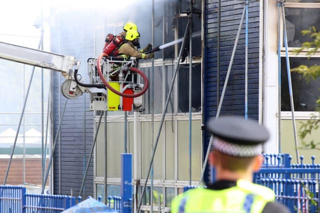 Uclan Library Fire Demolition work starts on school library destroyed in fire