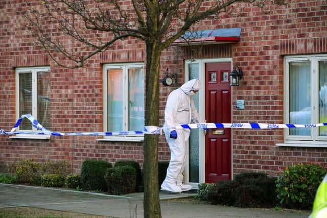 Polece forensic officers at the scene. PIC: Jonathan Gawthorpe