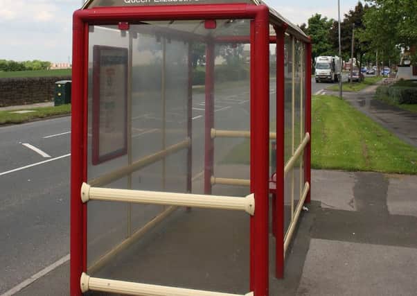 Bus stop in Normanton.