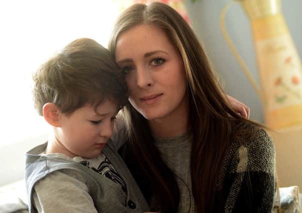 Stacey Edwards with her son William.