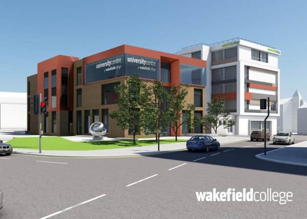 Artist impression of new university centre in Wakefield.