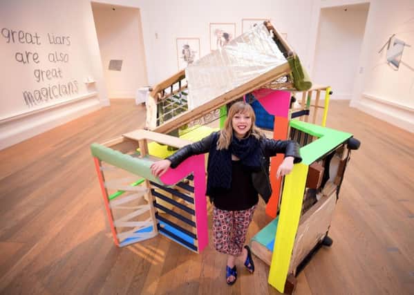 Young Wakefield artist Emily Binks, who makes sculptures from abandoned furniture found on the streets of Edinburgh has scooped a major Scottish art prize. Picture by JANE BARLOW