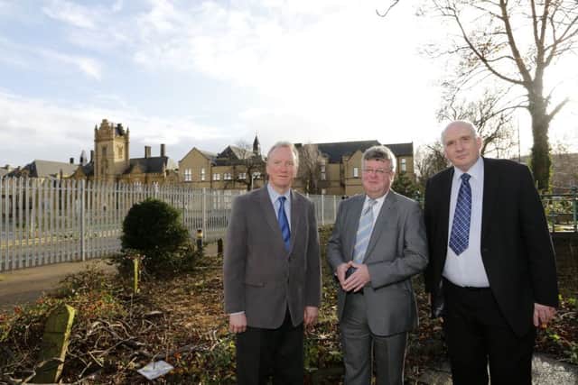 Clayton Hospital has been bought by Wakefield Grammar School Foundation and will be turned into a sports facility.
Laurence Perry (Bursar), John McLeod (Spokesman to the Governors), Iain Brodie (General Manager facilities Mid Yorks)