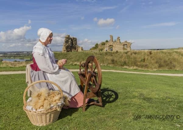 Spinning wheel at Sandal Castle by Lee Ward.