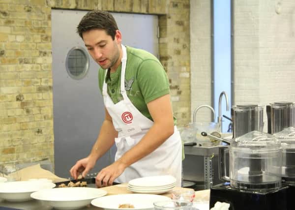 Chris has made it to the quarter-finals of the cooking competition.
