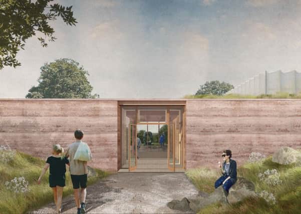 An artists impression of the new visitor centre at Yorkshire Sculpture Park