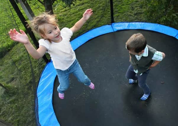 Trampolines are fun for children but could lead to complaints from neighbours over privacy and noise.