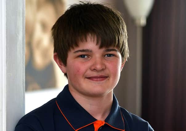 Connor McDonald, 11, from Castleford has recently received a perfect test score from MENSA. Ref: AB191a0516