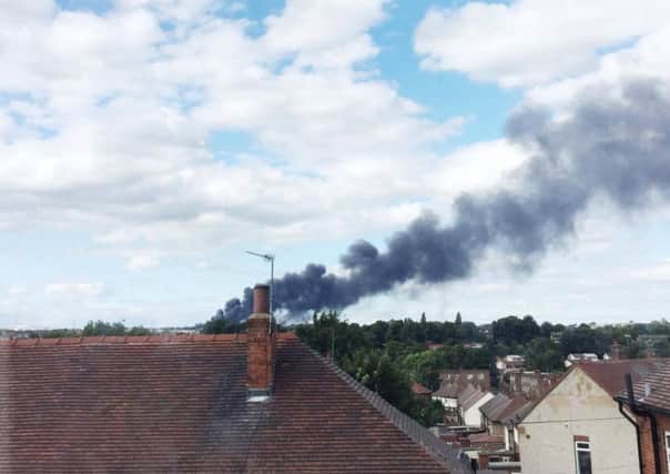 Georgina Cook took this photo showing the plume of smoke from Flanshaw.