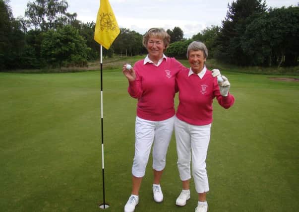 Diana Braide and Diane Milner both holed in one at Wakefield GC's 16th hole while competing together in the Medals Final and Braide went on to win the competition (Picture: John Fisher).