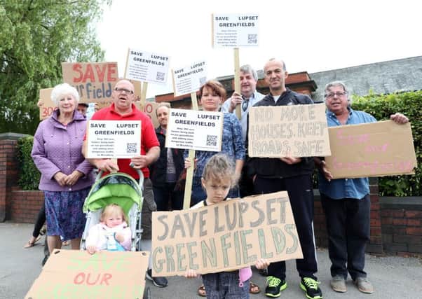 Save Lupset Greenfields held a protest.