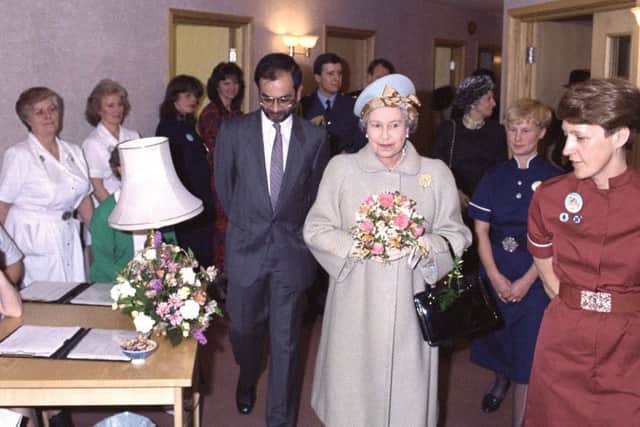 Queens visit 1992 at Wakefield Hospice