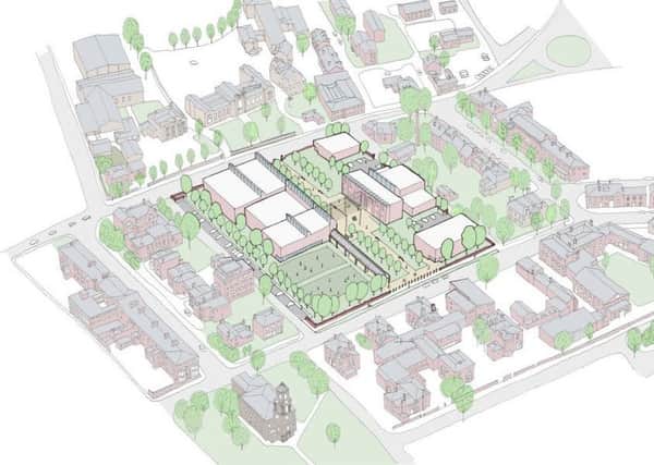 Design plan showing what WGSF hope the Clayton Hospital site will look like. Credit -  Bond Bryan Architects Ltd