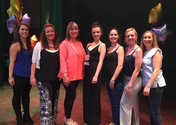Amy Osborne, centre, with teachers from West Yorkshire Theatre Dance Centre.
