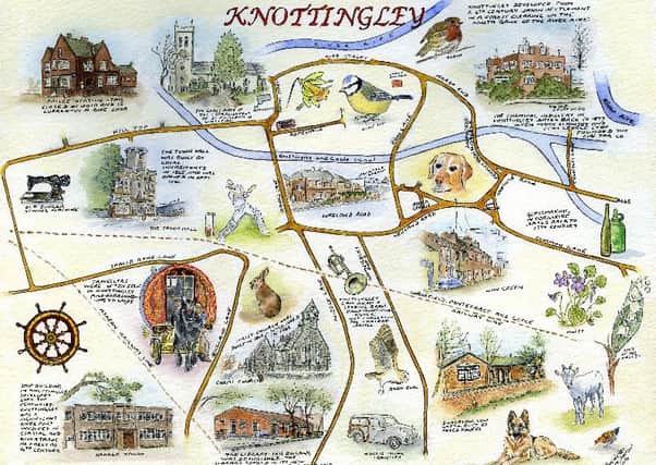 Amateur artist Ann Walker has produced this map of Knottingley