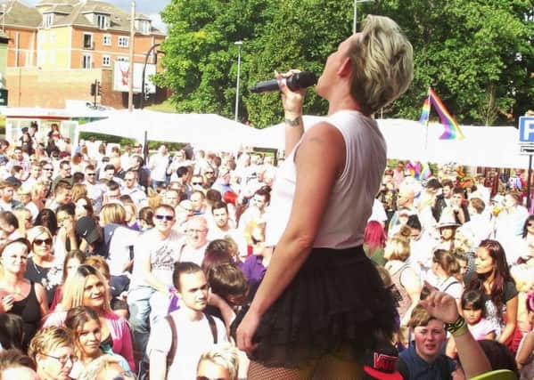 ON STAGE: A flashback to Wakefield Pride in 2015. Picture courtesy of Lee Manning.