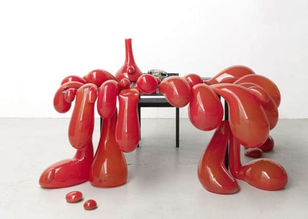 Anthea Hamilton, Vulcano table, 2014.
Photo: Aurelien Mole. With thanks to Glass Fabrik.
