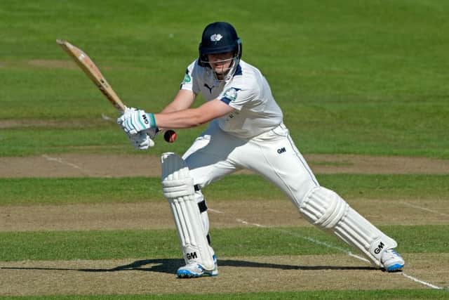 Alex Lees finished day two on 62 not out.  Picture: Bruce Rollinson