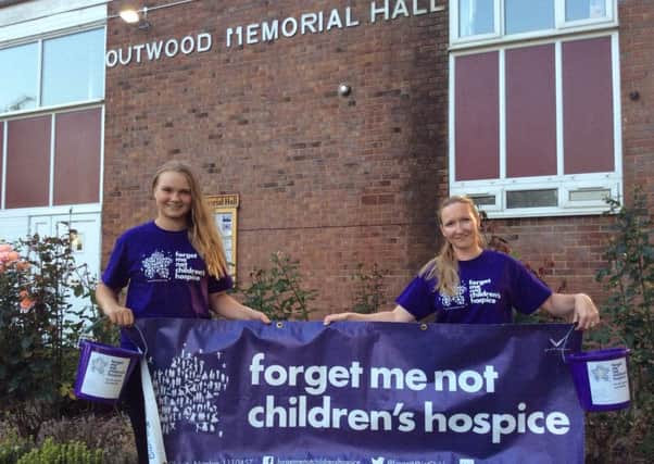 Rebecca Keith and daughter Lucy promoting their fundraiser in Outwood on August 27