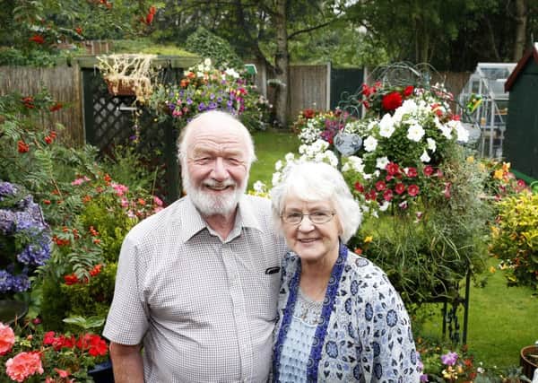Keith and Edith Bielby celebrating their 60th wedding anniversary.