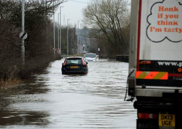Newspaper: Pontefract & Castleford express.
Story: Local flooding after recent sustained heavy rain.
Picture show the A656 Barnsdale Road submerged after the River Aire burst it's banks yet again.
Photo date: 28/12/15
Picture Ref: AB576c1215