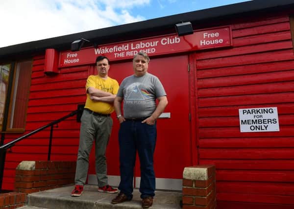Club secretary Richard Council and president George Denton at the Red Shed Labour Club in Wakefield. Picture Scott Merrylees.