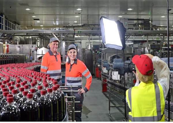 FAMILY ANGLE: Ray Gledhill and daughter Kodi Gledhill are to star in a regional advert for employers Coca-Cola.