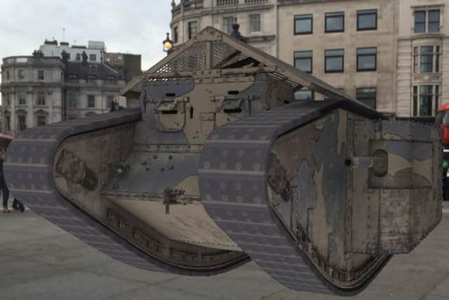 A virtual tank will be positioned in Pontefracts castle grounds on 15th September, marking 100 years since the first tank entered the WWI battlefield.