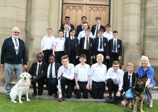 The day the boys from Queen Elizabeth Grammar School fundraised to name their own guide dog pup