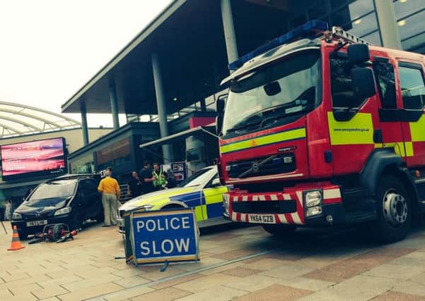 The fire service and police have been outside Trinity Walk today to raise awareness. Pictures Trinity Walk.