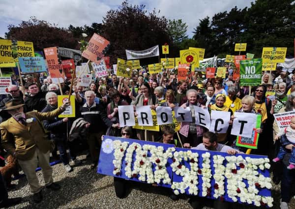 Fracking plans have attracted protests in North Yorkshire
