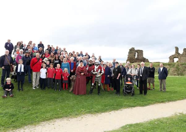 Some of the residents who have been calling for action at Sandal Castle after it was vandalised.