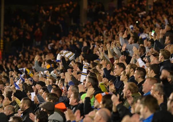 Leeds United fans get behind the team during last week's EFL Cup win over Norwich City.