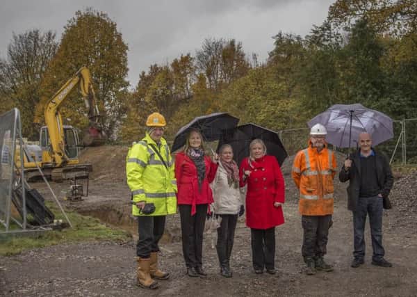 Councillors and project partners as work begins. Picture by@ Law Photography