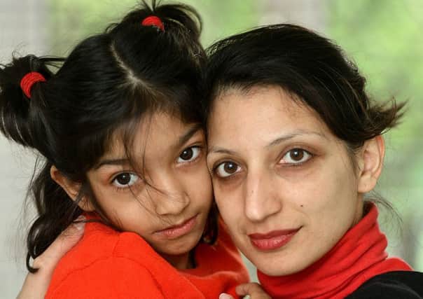 HEARTBROKEN: Shabnam Nazir, 34, with her poorly daughter Amelia Qadeer.