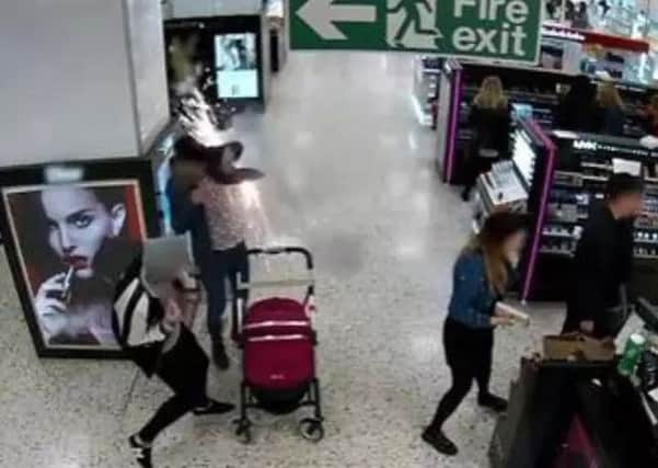 The moment the battery exploded was caught on CCTV.