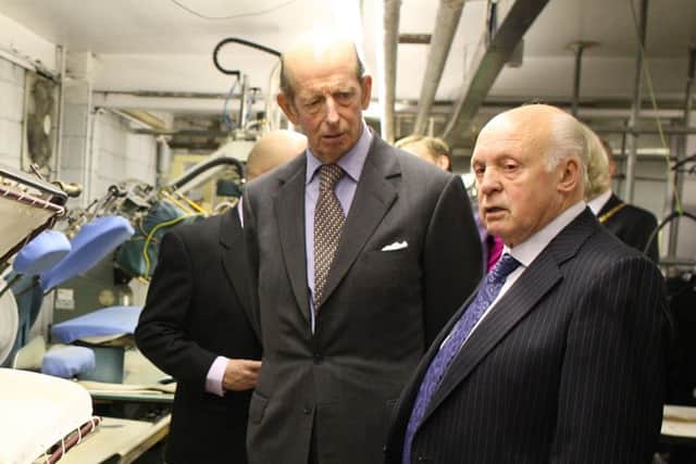 Royal Ties: The Duke of Kent talks to Walter during a visit in 2009.
