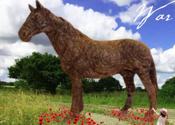 An image of what the finished War Horse could look like. Image provided by Featherstone Town Council and courtesy of Cod Steaks