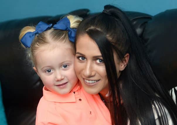Catwalk queens: Natasha  with her three-year-old daughter Cora-Bethan.