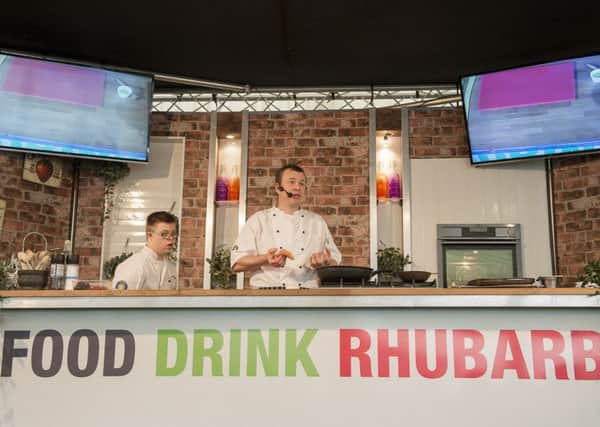 Ben & Ashley McCarthy put on a cooking demonstration at the Wakefield rhubarb festival last year.