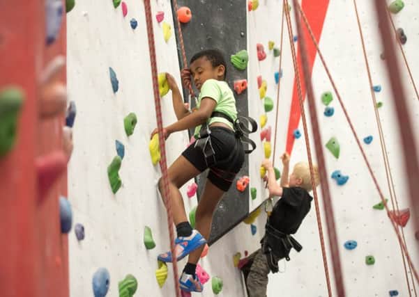A climbing wall will be a the Ridings Shopping Centre on Monday to entertain the kids.
