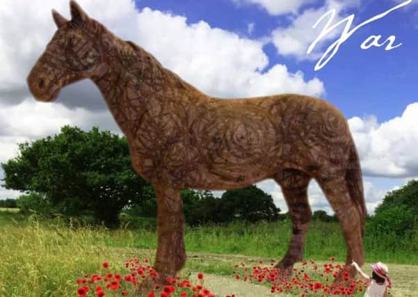 An image of what a new Featherstone war horse sculpture could look like, courtesy of Cod Steaks and the town council.