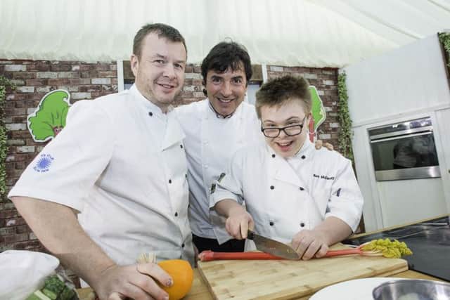 Celebrity chef Jean-Christophe Novelli with Ashley & Ben McCarthy.
