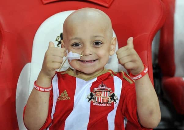 Bradley Lowery, five, will lead out the teams in Ossett in May.