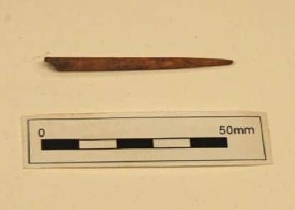 UNEARTHED: A bone needle was among items found.