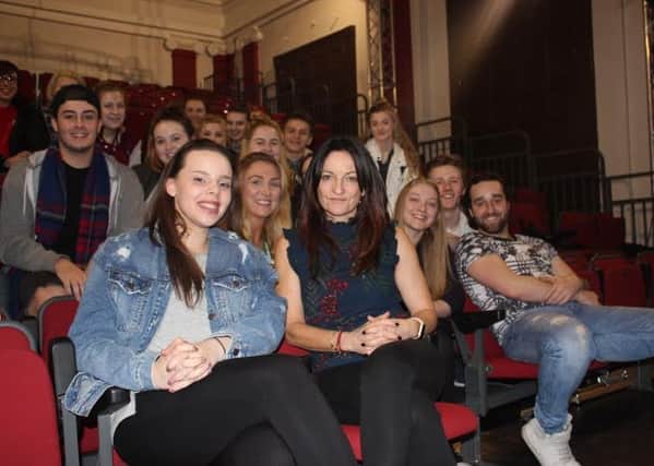 MASTERCLASS: Actress and theatre star Julia Worsley talked to performing art students in Wakefield.