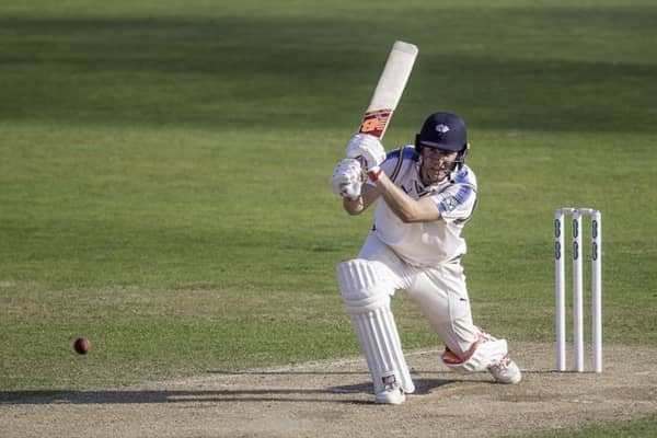 Yorkshire's Gary Ballance hits out on his way to a half-century against Hampshire (Picture: Allan McKenzie/SWpix.com).