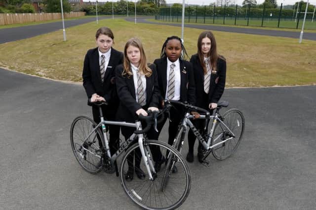 St Thomas A Becket, School had 15 bikes stolen during break-in.
Annamaria Vorkapic, June Wanjohi, Miamh McHale, Amy Almond